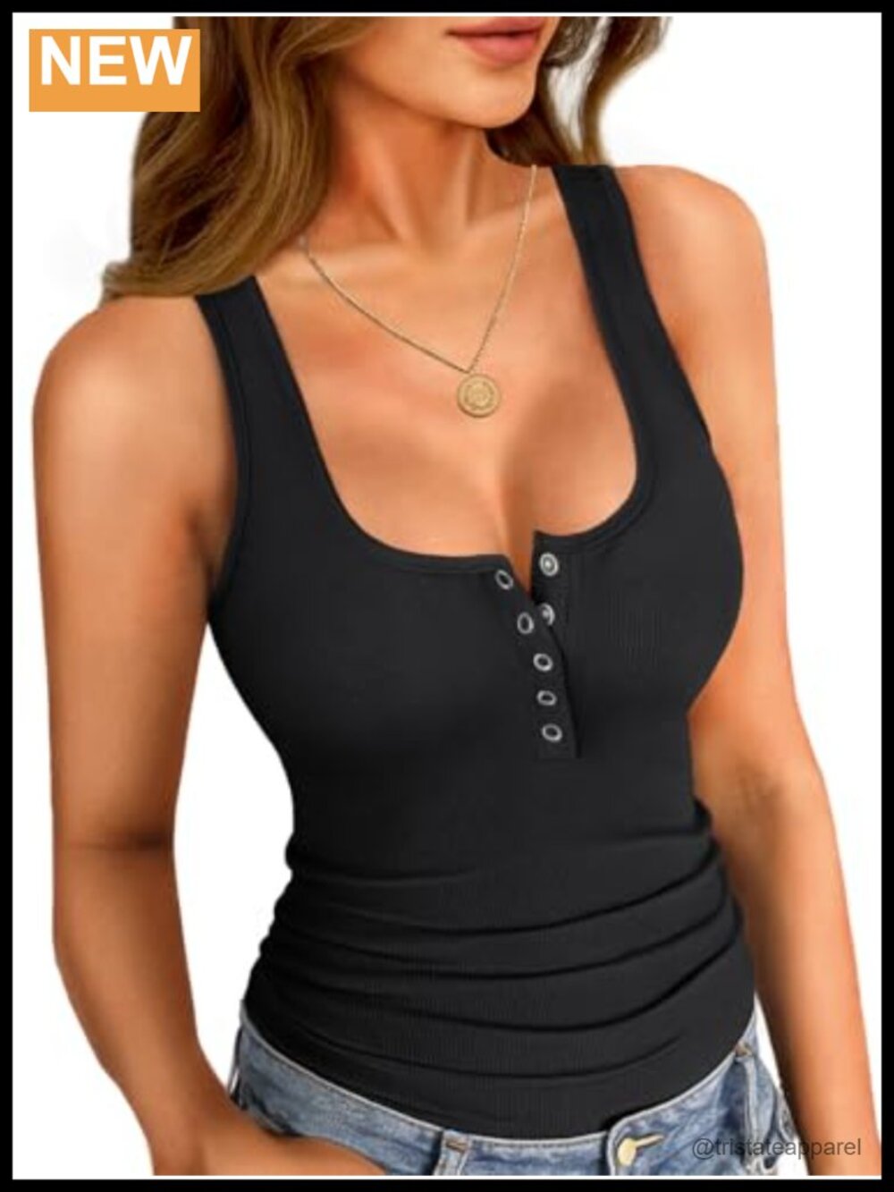 Ribbed Racerback Tank Top Sexy Low Cut Slim Fit Summer Sleeveless Shirt